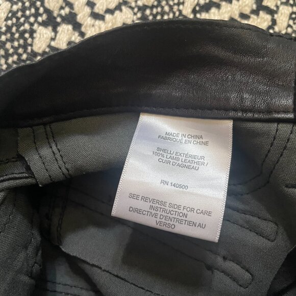 New RtA Black Lamb Leather Zip-Around Designer Pants NWOT Size 25 - Picture 6 of 13
